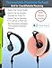 commountain 3.5mm Listen Only Earpiece Compatible with Speaker Mic, G-Shape Earhook Receive Only Headset with Earbud Covers, for Police Security and Law Enforcement Use-2 Pack