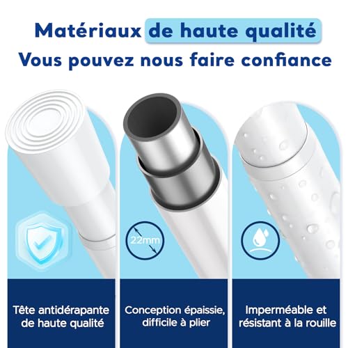 Tringle rideau extensible sans perçage 75-120 cm BSYXLSX