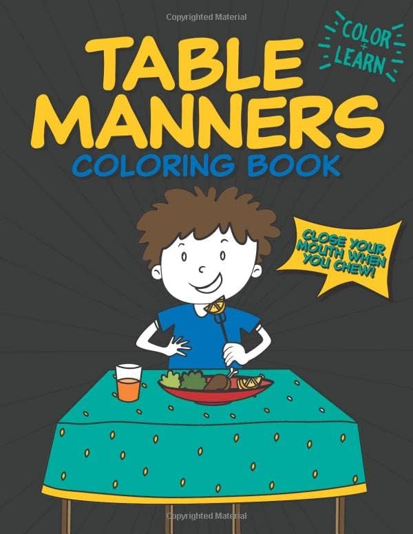 Table Manners For Kids Coloring Pages