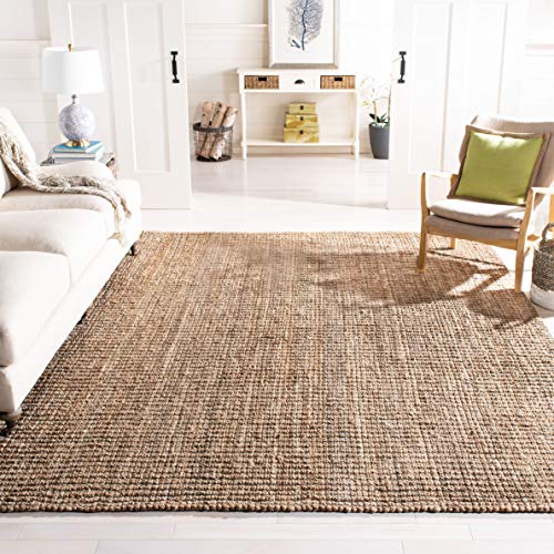 Safavieh Natural Fiber Collection NF447M Handmade Chunky Textured Premium Jute 0.75-inch Thick Area Rug, 6