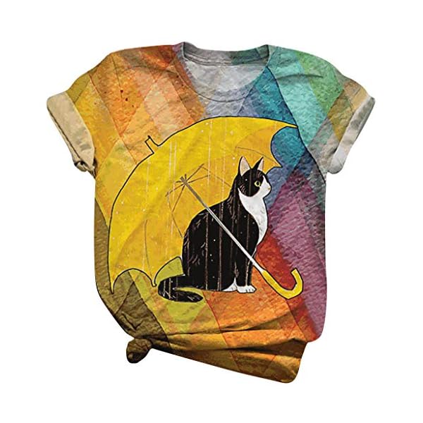 Women Short Sleeve 3D Animal Printed Tee Shirt Summer O-Neck Tops Tee Outdoor All-Match Blouse Sweatshirt