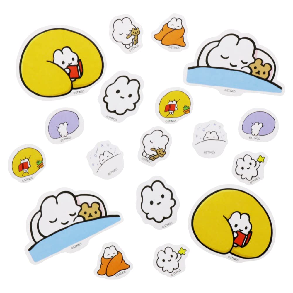 Amazon.co.jp: サンスター文具 やさうさちゃん シール ピースシール お