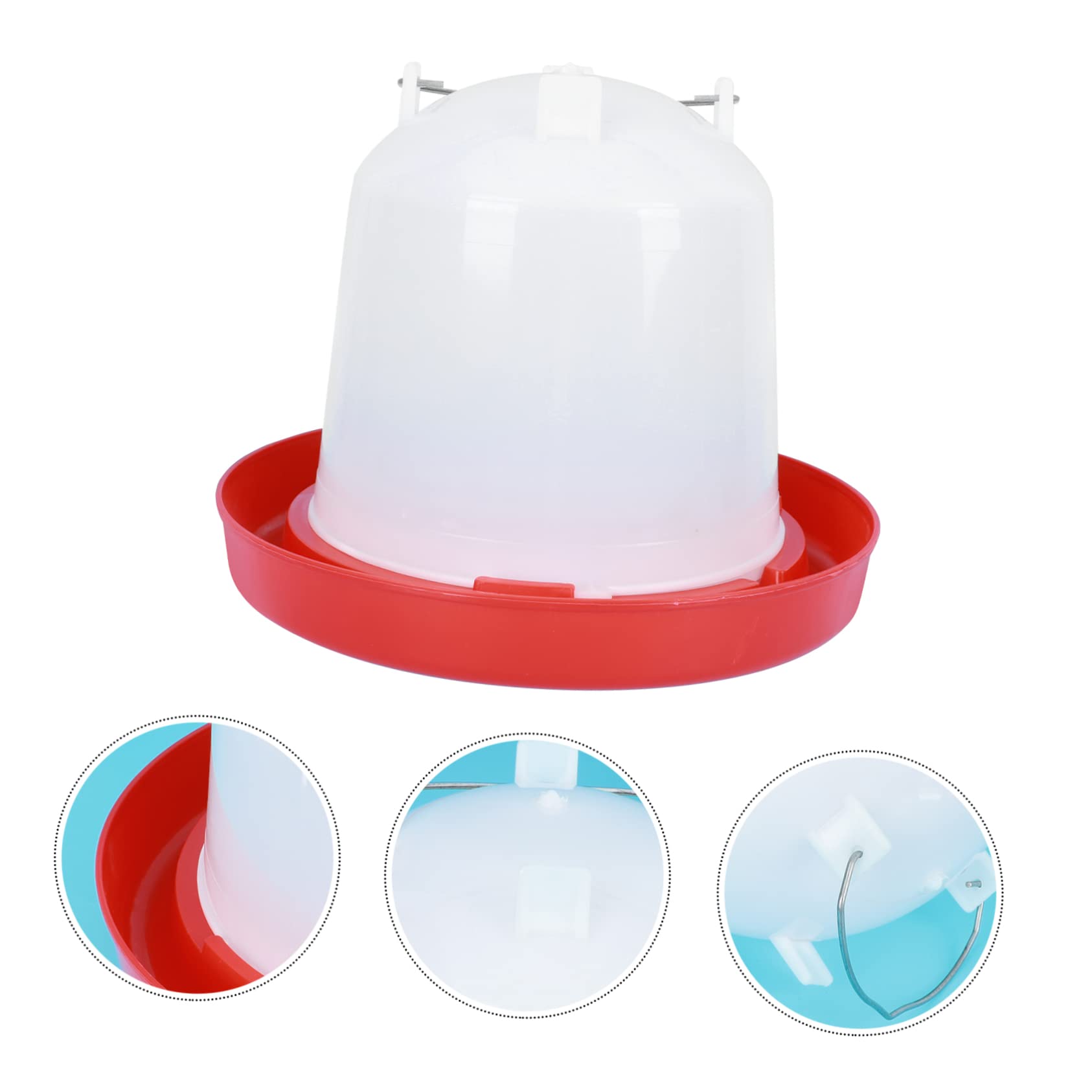 BESTonZON Beverino Automatico per Galline in Pp Resistente, Abbeveratoio Pulito e Pratico per Pollame, per Uso Domestico e Allevamenti Interni Stili multipli