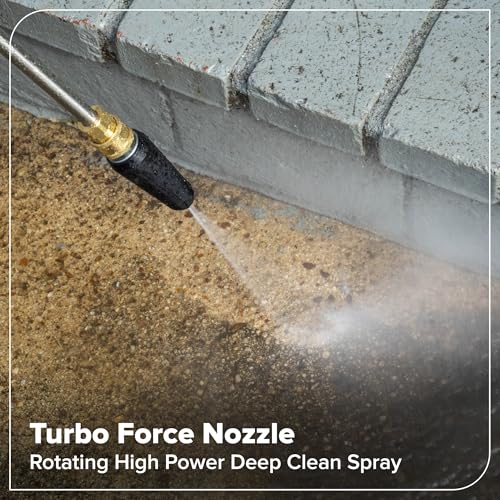 Image of Greenworks 2400 PSI (1.2 GPM Max) Electric Pressure Washer (0, 15, 25, Soap, and Turbo Nozzle) for Use On Cars, Decks, Fences, Concrete Patios, Sidewalks & More. Medium-Duty