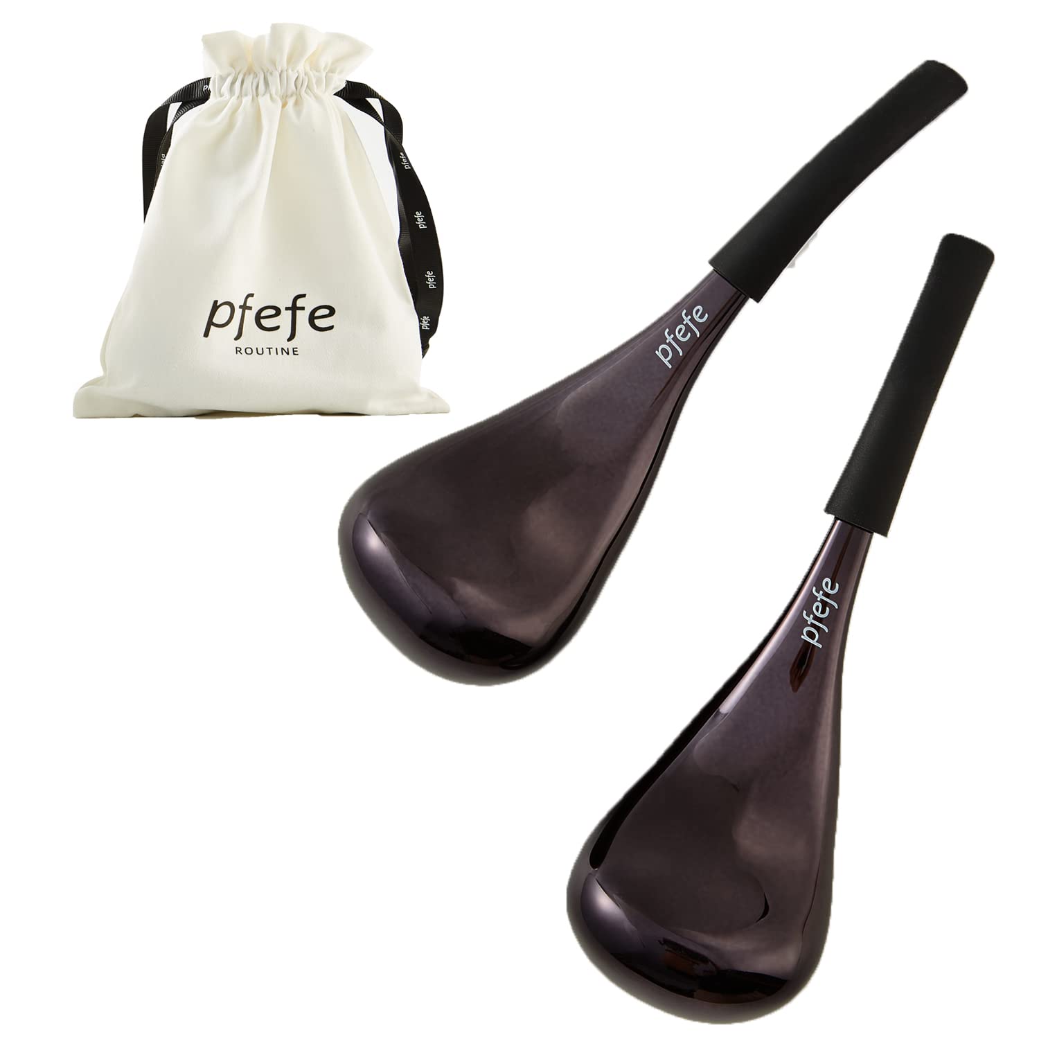 Pfefe Cryo Sticks Ice Globes - Facial and Eye Skin Care Tools - Stainless Steel Cryo Sticks for Refreshing Massage Globes with Storage Case