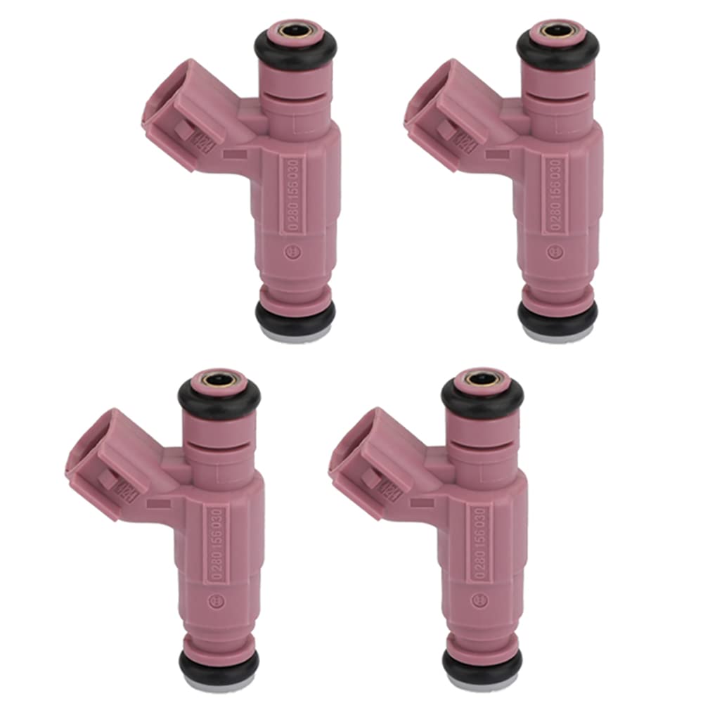Riloer 4pcs Engine Fuel Injectors Replacement, Compatible with N-eon SRT-4 T-urbo C-hrysler PT C-ruiser 2.4L T-urbo 2003, 0280156030 04852747AA 028015603