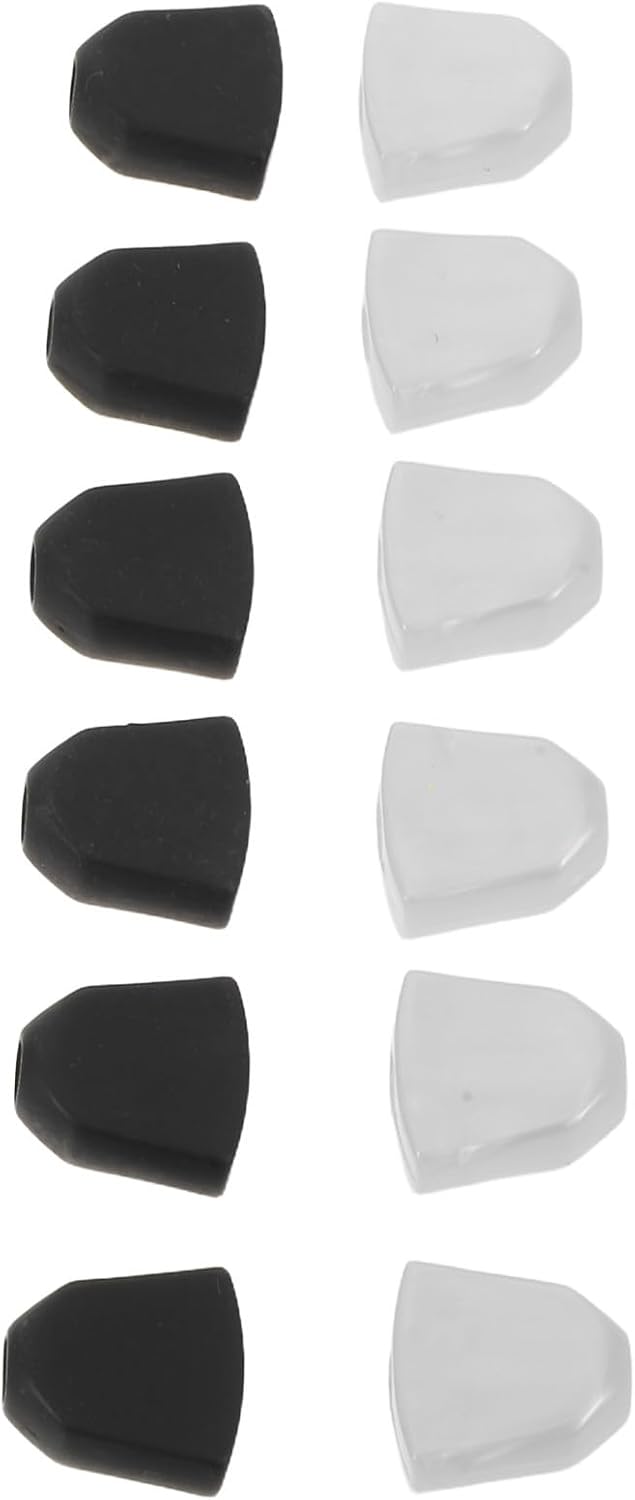 12 Sets Acoustic Guitar Tuning Peg Caps Replacement Buttons Knobs for Folk Guitar with Stable Plastic and Metal Construction Random Color