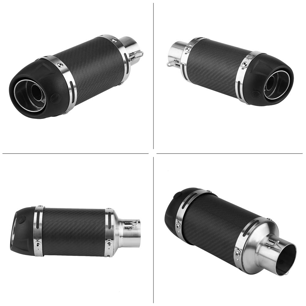 Manguera de escape silenciosa universal, cola de tubo de escape, punta de escape de acero inoxidable con DB Killer para moto Scooters