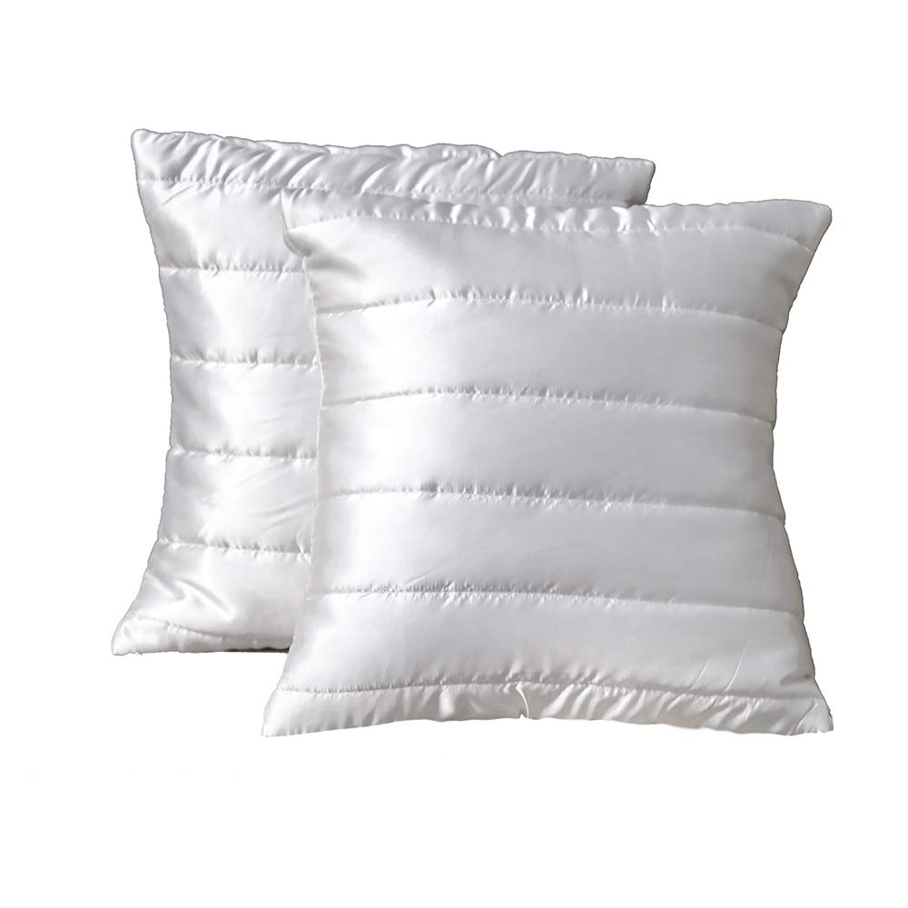 Milano Home Faux Silk 200TC Cushions Covers , 18 inch x 18 inch, Grey, Pack of 2