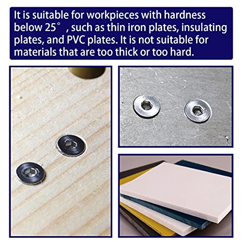 Atoplee Chamfer Countersink Deburring Drill Bit Set Crosshole Cutting Metal Tool (All 4 Sizes, Gold) #TOP3