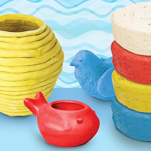 Image of Crayola Air Dry Clay, Classic Colors, Bulk (4) Set of 2.5 lb. Resealable Buckets, Modeling Clay Alternative for Kids