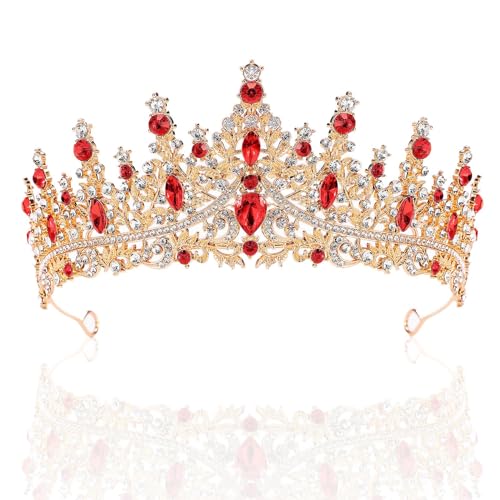 Consejos para Comprar Coronas del mes. 47 Tiara de cristal para bodas, Coronas de diamantes de imitación, Tiara barroca para mujer, estilo clásico, Corona de princesa perfecta para fiesta de cumpleaños, disfraces de...