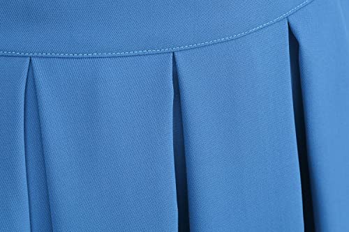 Wellwits Women's High Waist Pleated Work Formal Ceremony Vintage Skirt4