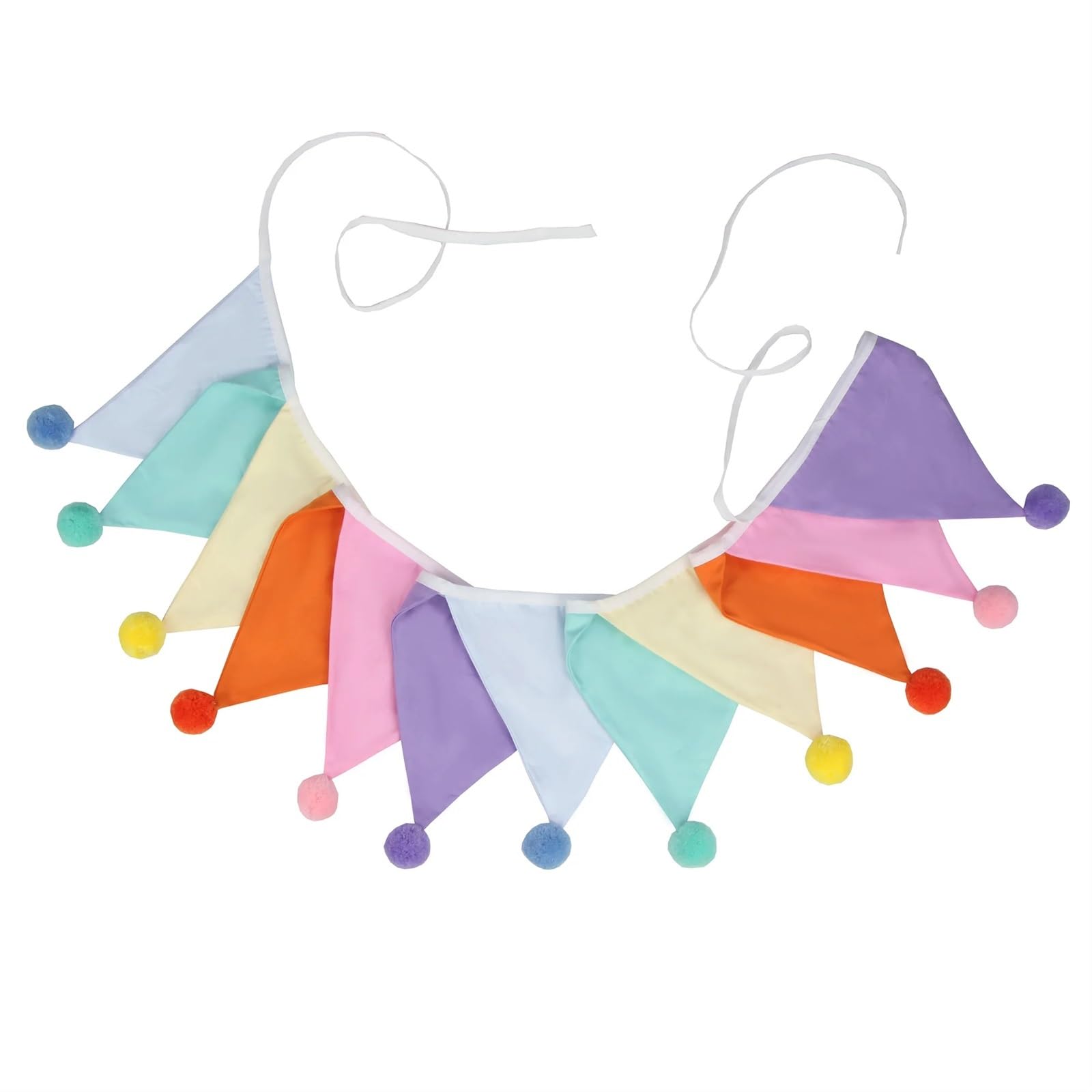 Wimpelkette für den Außenbereich, dreieckig, 3,2 m, doppellagig, Dekorationen für Hochzeiten, Geburtstage, Partys, Events – 12 bunte Flaggen