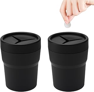 2 unidades porta-moedas para carro, porta-moedas universal para porta-copos carro assento porta-copos organizador de capacidade, mini suportes de caneta de PVC para carro compatível com a