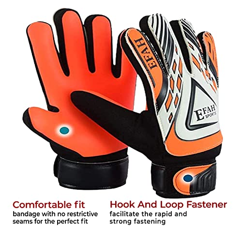 EFAH SPORTS Soccer Goalie Goalkeeper Gloves for Kids Boys Children Football Gloves with Strong