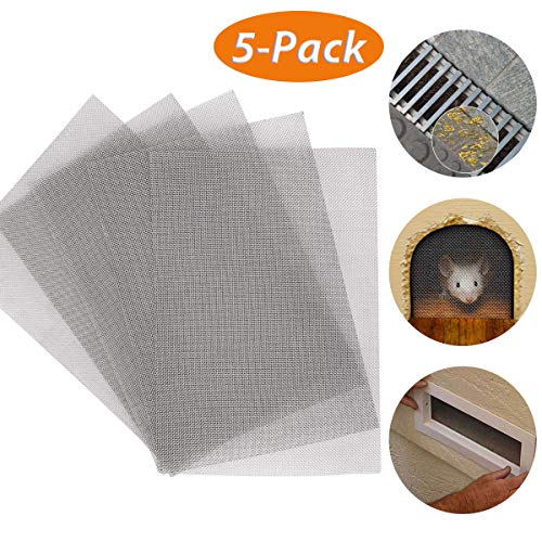 MOPHY 5 piezas Malla de Alambre Malla Tejido (Malla 30) Malla de Acero Inoxidable 0,6 mm para Insectos Roedor Filtro Grill Tomas de Aire 30x21cm (A4)