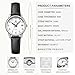 LN LENQIN Ladies Watches Analog Quartz Watch for Women Waterproof Women's Wrist Watches Easy Reader Womens Watch with Leather Strap（Black Silver White）