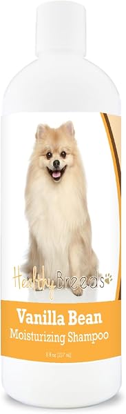 Healthy Breeds Pomeranian Vanilla Bean Moisturizing Shampoo + Conditioner - with Vitamins A, D, E + Coconut Oil - 8 oz - 1