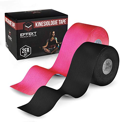 Effekt Manufaktur [5 m x 5 cm] Kinesiotape Ligadura neuromuscular I fita Kinesiologica impermeável e elástica I Sport Kinesiology Tape