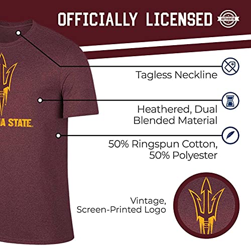 Campus Colors Adult MVP Heathered Cotton Blend T-Shirt - Logo Tshirt - Made from Ringspun - Comfort and Versatility4