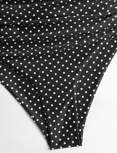 Image of ZAFUL Women High Waisted Bikini Bottoms Ruched Swimsuit Bottom Tummy Control Bathing Suit Bottoms