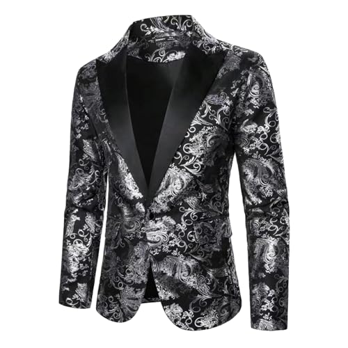 Vhersily Blazer da Uomo in Velluto di Lusso Giacca Abito