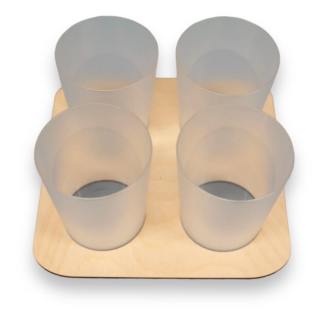 MyCutify Personalised 4-Hole Drinks Tray: Elevate Your Beverage Experience with Customization for Holidays and Gatherings - Sturdy Beer Holder Adds a Personal Touch to Any Occasion