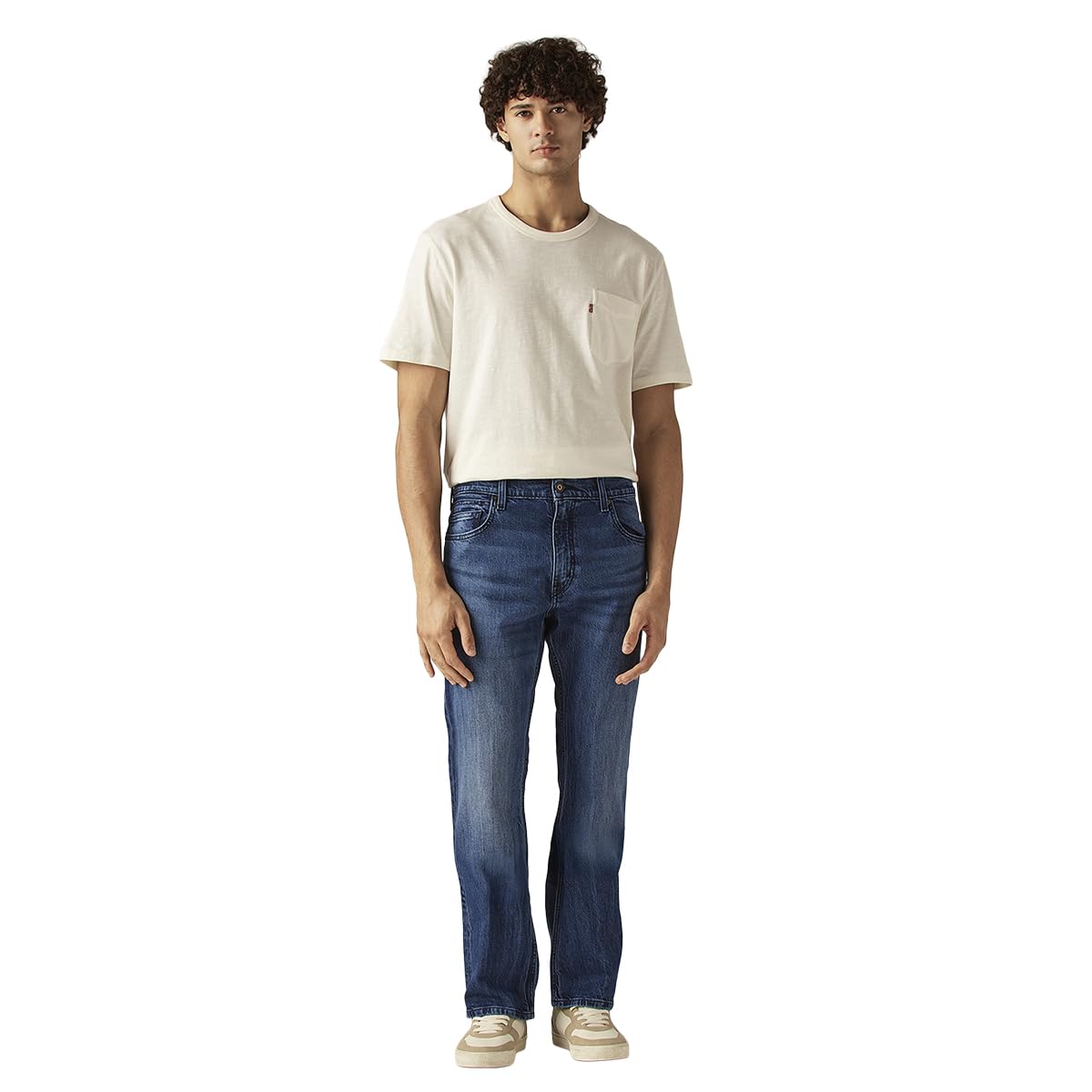 levi's Men's 517 Blue Bootcut fit mid Rise Hyper Stretch Jeans-picture-14