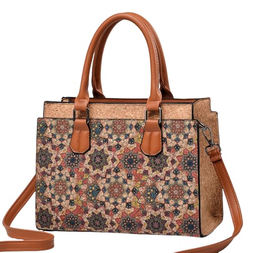 Image of Natural cork Large capacity shoulder bag handbag crossbody