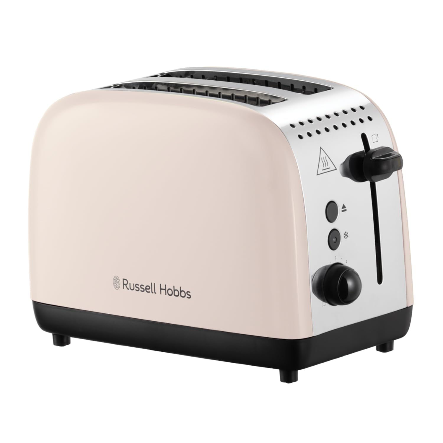 Russell Hobbs 2 Slice Toaster [Fast Toasting, Frozen/Cancel/Reheat Functions with Lift & Look] Classics Jasmine (Longer slots, High lift lever, Crumb tray, Cord storage) 26930