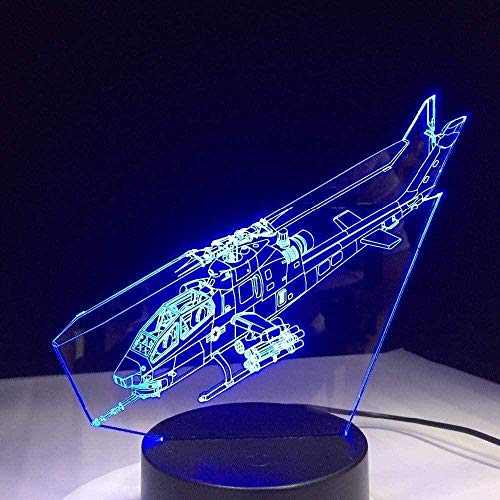 Preisvergleich Produktbild Nachtlicht Exquisite bunte exquisite bunte 3D Nachtlicht Nachtlicht führte Rutsche Laterne Hubschrauber Kind Paar Familienbett
