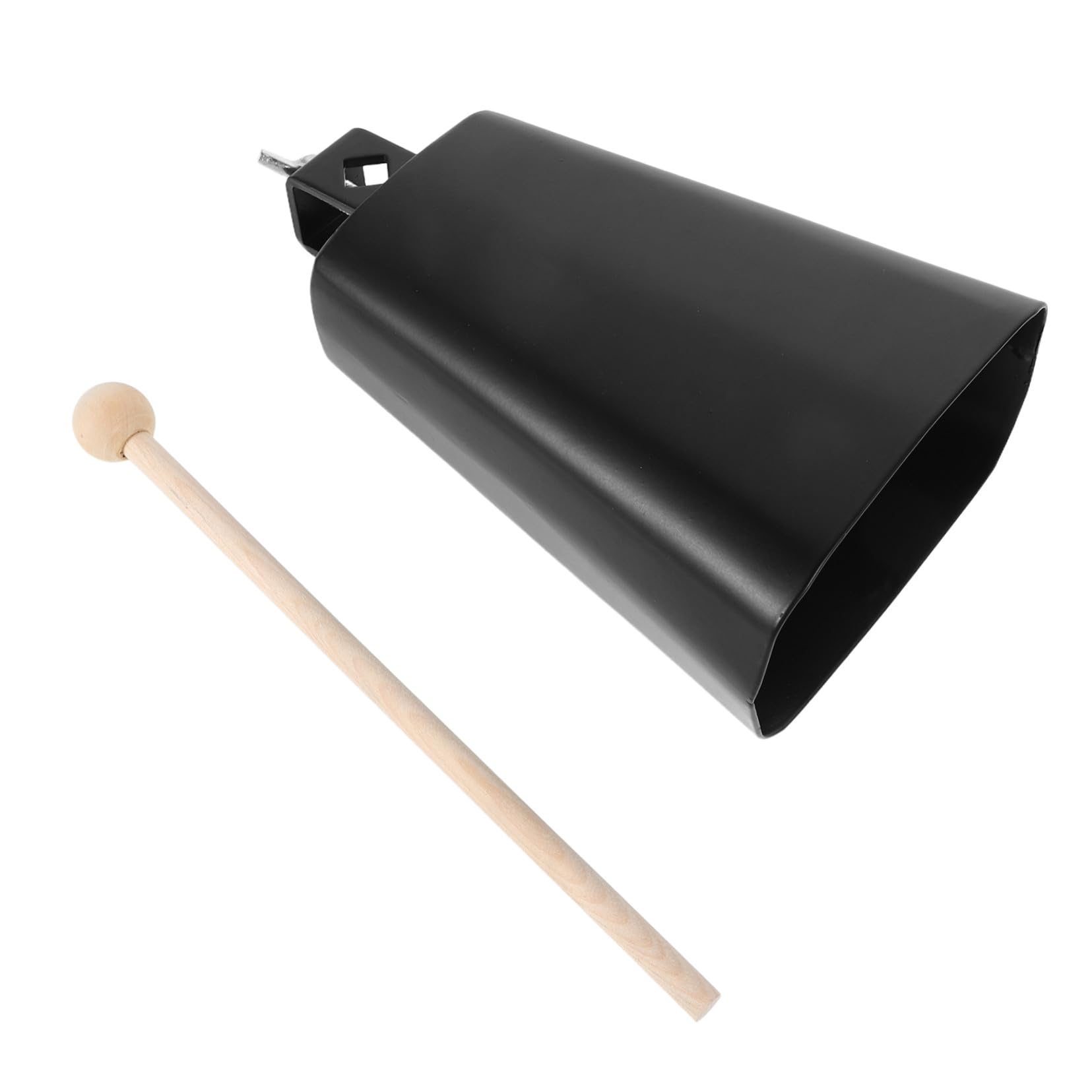 Conjunto de Cencerro Metálico de 6 Pulgadas con Soporte y Abrazadera | Montaje de Precisión para Bombo, 1 Juego, Compatible con Varios Tamaños, Uso en Actuaciones y Eventos al Aire Libre