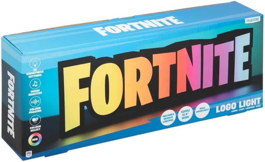 Fortnite RGB Color Changing Gaming Lamp with Remote Controller, Officially Licensed Gaming Light, Wall or Desk Display, USB Powered, Home Decor for Gamers | Paladone