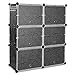 Produktbild Homfa DIY Garderobenschrank Schuhschrank Kleiderschank Aufbewahrungsschrank Schuhregal Allzweckregal Kunststoff mit Aufhängerhaken 10 Fächer und 6 Türen 80x30x91cm
