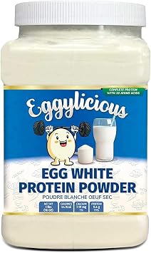 Egg White Albumin Powder, Dried Natural Protein Powder, Made from Fresh Eggs, Pasteurized,Non-GMO, No Additives, Used for Baking Icing,1lbs16oz