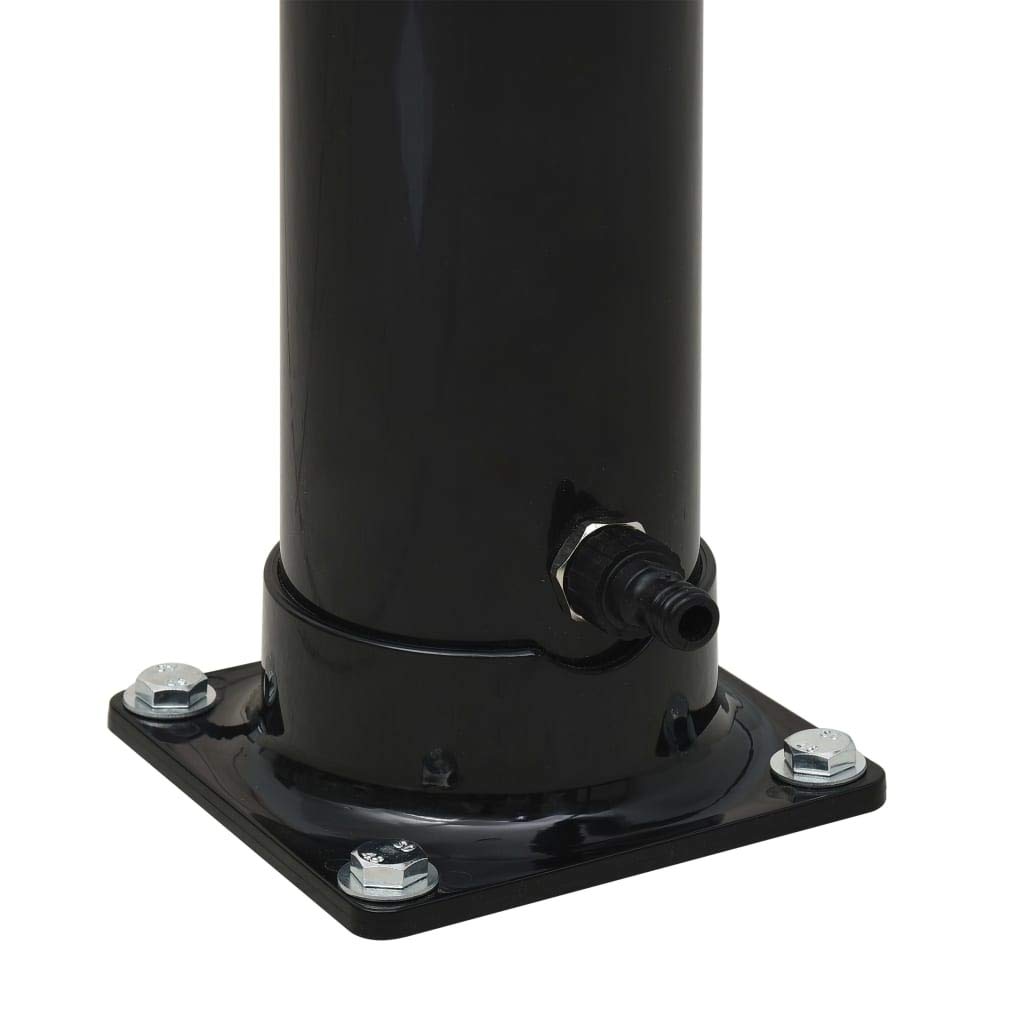 Mangloder - Doccia solare nera, 220 cm, 20 l, in PVC, per piscina e giardino, con scaldabagno solare, collegamento al tubo da giardino standard, per uso estivo e all'aperto