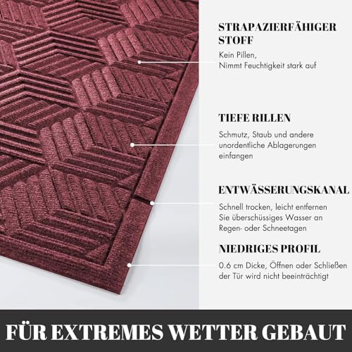 Tapis de sol lavable et résistant aux intempéries format 120 x 80 cm