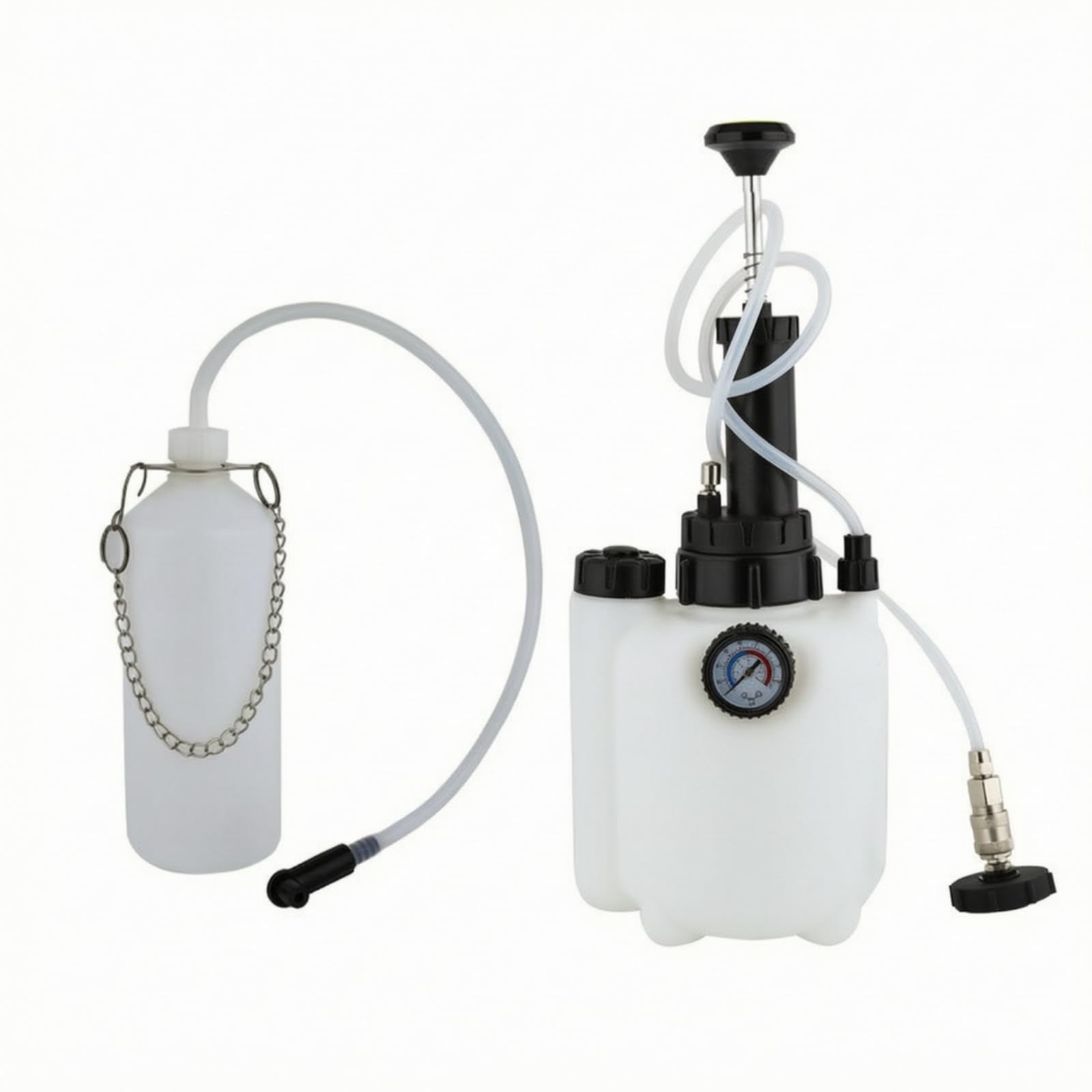 Gralara Kit Purga Frenos con Manómetro Impermeable Bomba Purga Frenos Ligero Herramienta para Garaje, Herramienta De Cambio De Aceite De Freno De 3L
