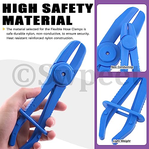Swpeet 6Pcs Blue Line Clamps Flexible Hose Clamps Pliers Kit - Image 3