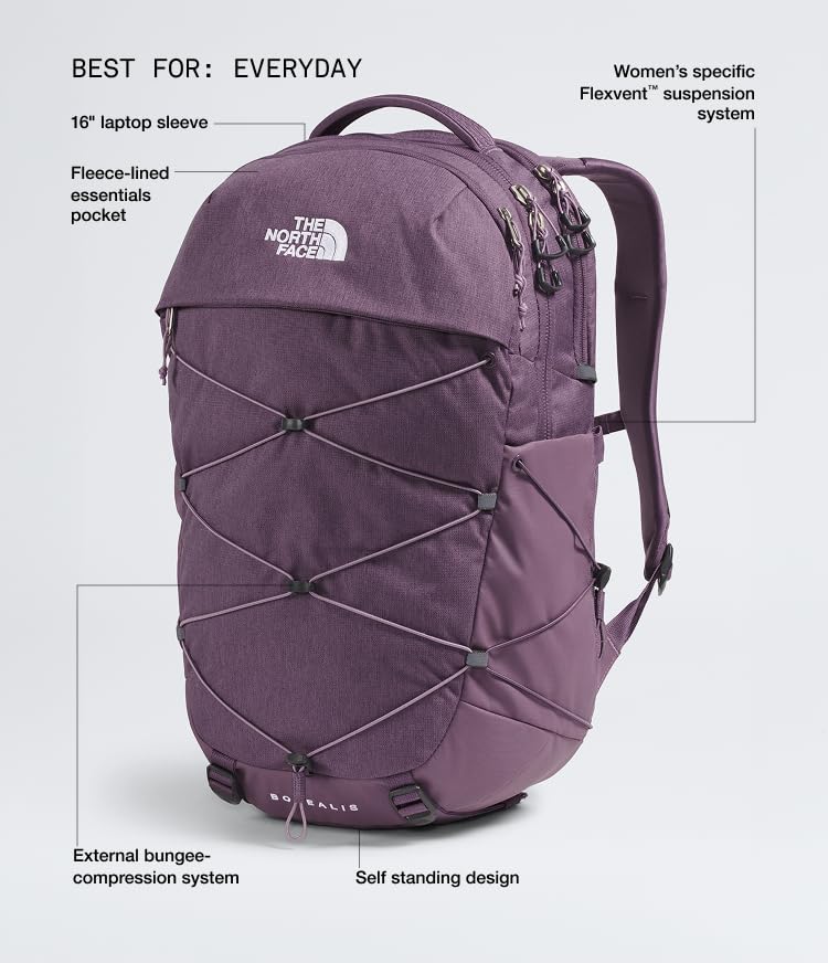 Image of The North Face Women's Borealis Backpack, Chroma Purp Lt Hth, OS