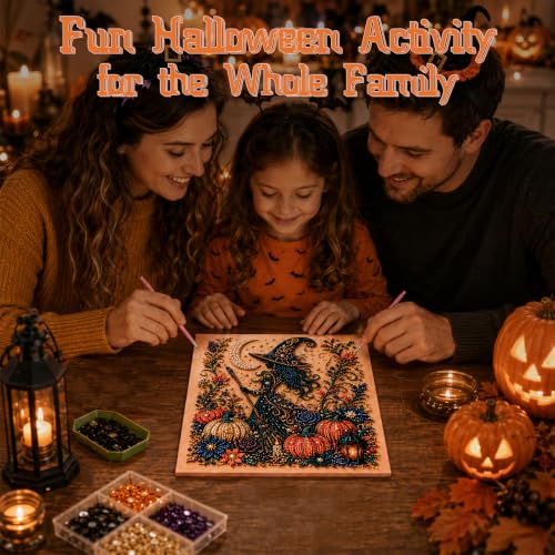 Gileooparl Halloween Pearl Diamond Painting Kit (Witch) - image 4