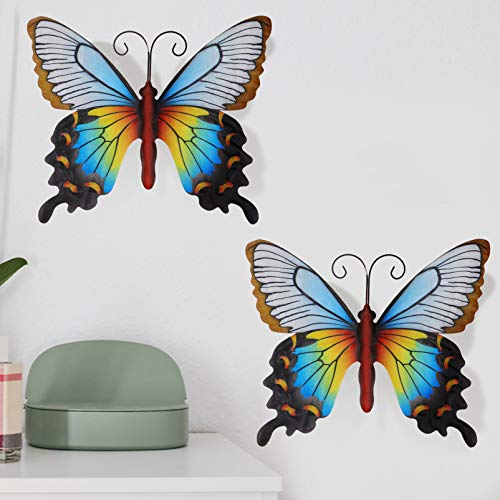 Cabilock Borboleta de Metal Arte Da Parede Escultura Pendurada para O Interior Da Parede De Inspiraç