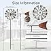 Wind Spinners Outdoor，Metal Vintage Style Single Sided Silver Windmill Kinetic Wind Spinner for Outdoor Garden Patio Yard Decor,Diameter 13 Inches