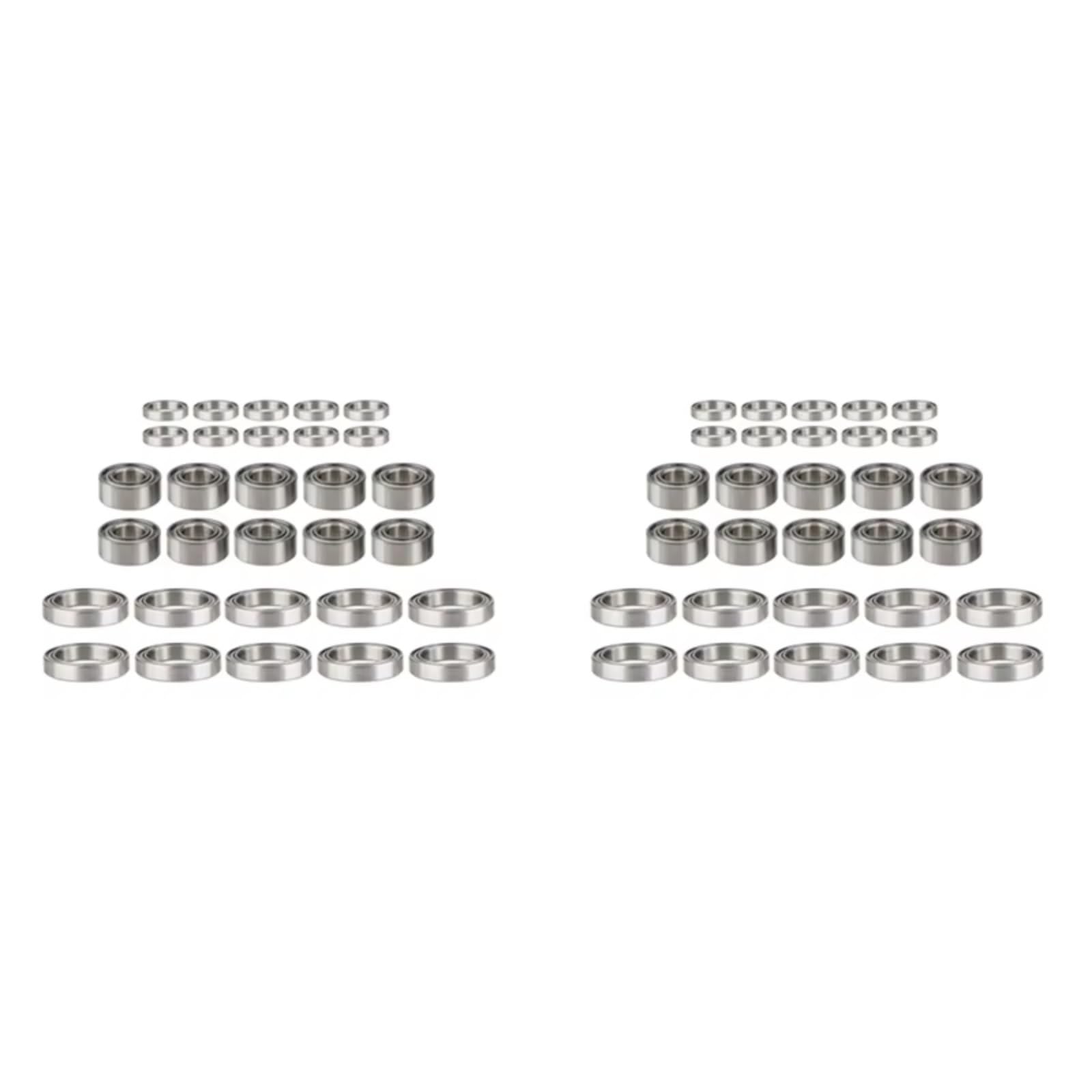 Rodamientos Auto RC para ZD para Racing DBX-10 10421-S 9102 1/10 2X 30 Piezas Juego Rodamientos Bolas Acero Metálico RC Repuestos Coche Accesorios Reparación Modelos