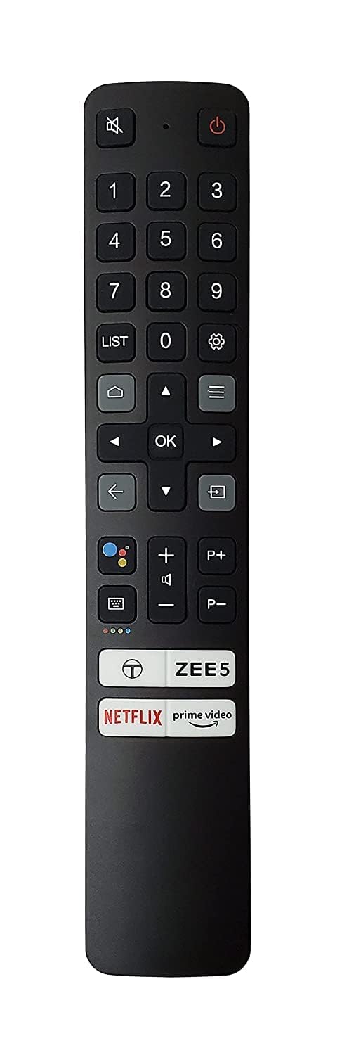 Remote Compatible with TCL Android Smart Led Tv with ZEE5,Netflix,Prime Video Hotkeys (Please Match The Image with Your Existing Remote Before Placing The Order Before)(Without Voice Function)