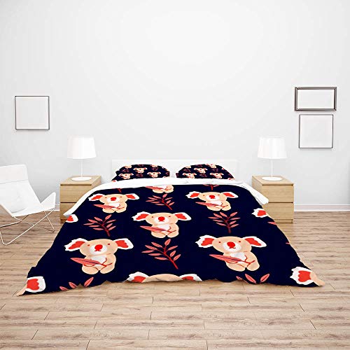 Parure de lit koala Queen Size en textile haute densité durable