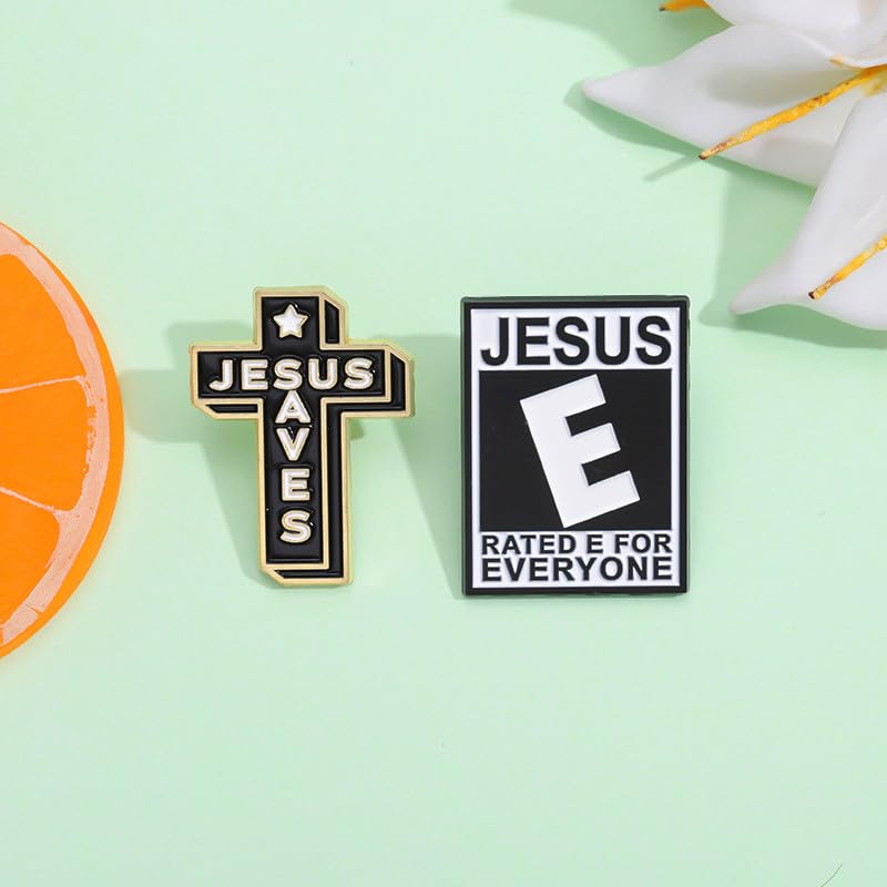 Image of Cross Brooch Pin for Women Men Cute Cross Brooch Metal Badge Pin Laple Religious Faith Brooches and Pins Hat Bag Shirt Decoration Jewelry Easter Pack