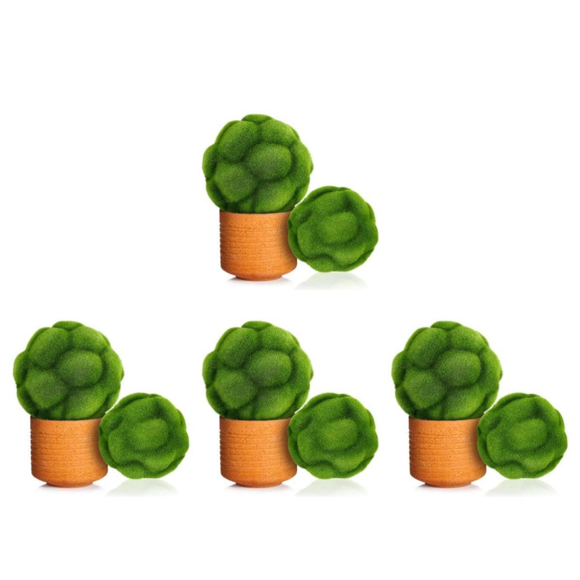 Ciieeo 8 Stück Künstliche Moosbälle aus Flockigem Schaumstoff Grün Dekorative Moos Topiary Kugeln mit Sicheren Materialien Robust für Heim und Bürodekoration Geeignet