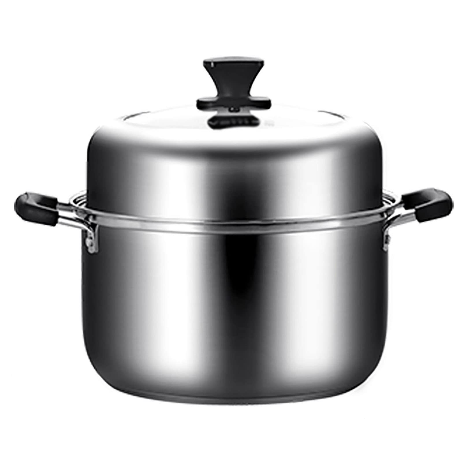Dampfgarer/Suppentopf/Hot Pot/Lebensmittelkontakt-Edelstahl 304, 3-lagiger Verbundtopfboden, gedämpfte Krabben, Hühnersuppe, 24 cm